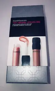 BareMinerals 100% Natural lip gloss duo APRICOT NECTAR SUGAR COOKIE .08floz each