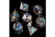 Dudley's Gallery - Shimmering Galaxy Sharp Edge Resin Dice Set
