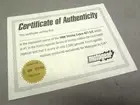 Motogear Certificate of Authenticity COA 1:18 scale 1966 Shelby 427 Cobra SC