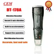 CEM DT-178A 3-Axis Shock Vibration Acceleration Data Logger 8M Memory FFT ✦KD