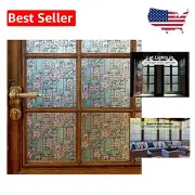 Frosted Frangipani Flower Window Film - Decorative Privacy Cling 35.4" x 157.5"