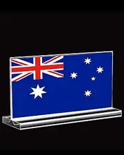 4×6 Inch Australia Acrylic Desk Flag,10×15cm Small Australian Indoor Banner,Tiny Printing Decor For Office Home Table Meeting