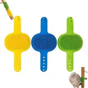 Meowvo Silicone Grooming Strap Pad for Cats, Cat Self Groomer, Adjustable Silicone Pet Grooming Tool, Silicones Cats Massager, for Climbing Frames Table (3pc*F)