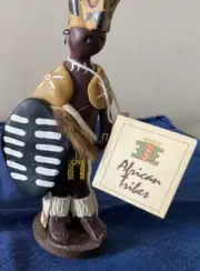African Tribes "Zulu Warrior" Hand Painted And Hand Made In South Africa