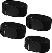 BEBEMOKO 4pcs Elastic Cinch Straps Flexible Hook and Loop Bundling Straps for Travel Organizing Hose Cords Bike Luggage Camping and Yoga Mats Durable and Lightweight Storage