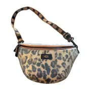 UGG Leopard Print Crossbody Bag With Adjustable Strap & Zipper Closure Brand New