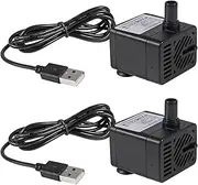DIANN 2pcs Mini Water Pump DC 5V Submersible Pump USB Small Fountain Pump 3W for Aquariums Fish Tank Aquarium Fountain Adjustable Flow