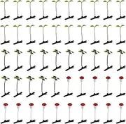50pcs, Bean Sprout Hair Clips, Four-Leave Clover, Mushroom, Funny Plant Hair Clips, Cute Headwear, Hair Accessories for Kids, Girls, Women, Home School Party Supplies