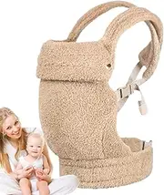 Nybhyjka Baby Carrier Backpack, Plush Front Baby Carrier, Cozy Winter Outdoor Wraps, Ergonomic Back Backpack Carrier Warm for Babies Girls Boys