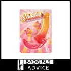Shades 9.5'' Strapless Strap on Penis curved Double Dong - Pink Orange Dildos