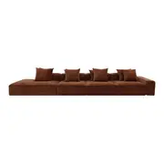 [James Lane] Riley Muse Rust Modular Sofa - 1x Arm, 3x Armless, 1x Left Terminal