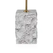 Pravina 45 cm Brushed Gold Side Table - Faceted Granite Marble