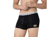 Mens Cotton Modal Boxer Briefs Black/White