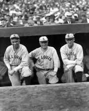 William L Killeferwith Dan Howley St Louis Browns in 1929 Baseball Old Photo