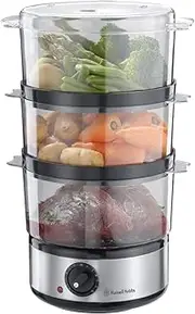 [Russell Hobbs] Food Collection Compact Food Steamer 14453, 7 L - Brushed Stainless Steel
