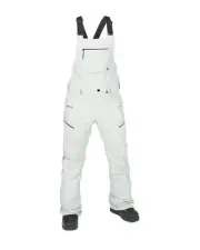 Volcom Elm Stretch Gore Bib Overall Women's Snow Pants, Cloud Grey, Large