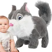 Squirrel Stuffed Animal - Squirrel Toys for Kids | Super Soft Animal Fluffyy Plush | Interactive Walking Toy | Electric Plush Toys for Kids Teens, Soft Interactive Comforting Doll, Animals Plush