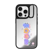 iPhone 16 Pro Mirror Ring Stand Case MagSafe Compatible Mood Typography