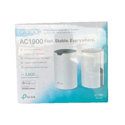 TP-Link Deco AC1900 Whole Home Mesh Wi-Fi System (Deco S4) - 2 Pack