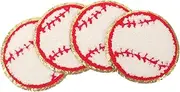 Gadpiparty 4pcs Decorative Baseball Patches Wear Resistant Embroidery for Clothes Hats and Bags Versatile DIY Repair and Embellishment Supplies Appliques for Fashion and Craft Projects