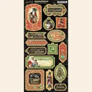 GRAPHIC 45 "CHRISTMAS TIME" 6X12 CHIPBOARD STEAMPUNK SANTA SCRAPJACK'S PLACE