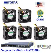 Pack of 5x Quiet Replacement Fans for Netgear ProSafe GSM7328S Best Home Office