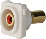 Red RCA Flush Socket Insert - CLIPSAL® Compatible