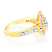 Luminesce Lab Grown 1/5 Carat Diamond Ring in 9ct Yellow Gold, M