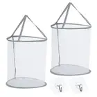 Mesh Laundry Hamper, 2 Pcs Collapsible Laundry Baskets for Laundry Room, Gray