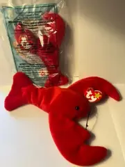 TY Beanie Babies: Pinchers the Lobster 1993 w/Baby Pinchers1998, both new w/tag