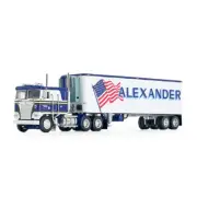 1/64 DCP ALEXANDER KENWORTH K100 W/ 40' VINTAGE REEFER TRAILER FALLEN FLAG #36