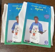 Create Your Own Apron Set of 2 Adult Aprons NEW White 28 Height X 20 Width