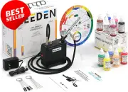 Multi-Purpose Airbrushing System Kit Mini Compressor 12 Colors 30ml Paint 0.5mm