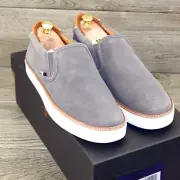 * NIB * $305 Allen Edmonds ALPHA Loafer 11 D Grey Suede * new Cedar Trees