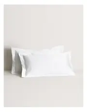 [Sheridan] 1200TC Ultimate Sateen King Tailored Pillowcase in Snow