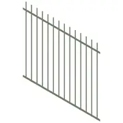 ProtectorAl 350 - 1200 x 1200mm Pale Eucalypt Raked 16-30º Picket Top Pool Fence Panel