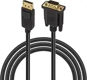 Danfetsoy Displayport to VGA Cable 6 FT, Gold Plated DP Male to VGA Male Cable 1080P@60Hz Suitable for Connects DP Port from PC, Desktop, Laptop, Monitor, HDTV, Projector (1.8m/6Feet)