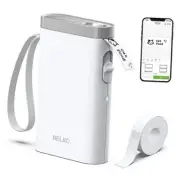 Label Maker Machine with Tape, P21 Bluetooth Label Printer, Wireless Mini White
