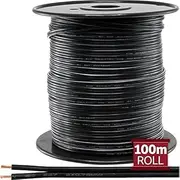 DOSS 2X24-.2PB-100M Black Twin Power Cable-100M - Per Reel Figure 8 Figure 8 2 Core Power Flex Figure 8 2 Core Power Flex, 2 Core X 24 Strand/0.2Mm