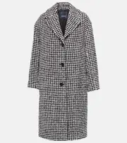 ['S Max Mara] 'S Max Mara Brando houndstooth wool-blend coat UK 18 multicoloured