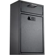 Locking Wall Mailbox Drop Safe for Business - 1.2mm Heavy Duty Lock Box with ...