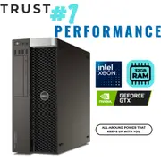 Dell 5810 Gaming Desktop Tower Xeon E5-1650v3 6-Core 256GB 32GB RAM 8GB GTX 1080 - Refurbished (Grade A)