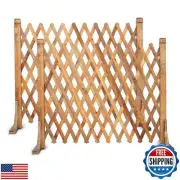 MYOYAY 2PCS Extendable Instant Fence Expandable Freestanding Wood Garden Trel