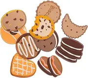 Operitacx 10pcs Iron On Patches: Cookie Embroidered Applique for Garment DIY Kids Clothing Bags Jeans Vests Creative Sewing Decor for Holiday and Everyday Use