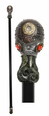Ebros Steampunk Robotic Kraken Cthulhu Octopus Swagger Stick Cane Staff 38" Long