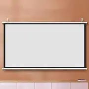 30", 40", 50", 60", 72" Manual Pull Down Projector Screen White, Indoor Outdoor Moive Projector Screen,Video Screen for Home Meeting Room Classroom Restaurant Bar, Wall Ceiling Mount(4:3,72")