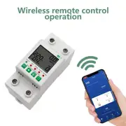 WIFI Smart Energy Meter 2P 63A Meter Over Under Voltage Leakage Protect For Tuya