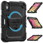 For Apple iPad mini 7 2024 A17 Pro/6th Convenient 360 Rotate Hand Strap Case