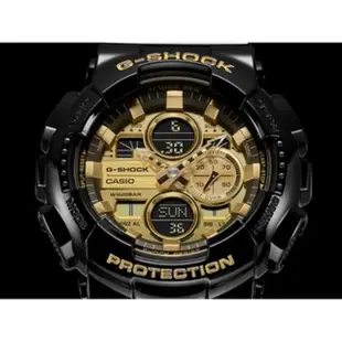 CASIO G-SHOCK GA-140GB-1A1 全新雙眼黑金雙顯錶 (黑X金)