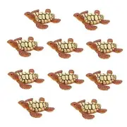 10 Pcs Resin Beach Sea Turtle Miniature Figurines, Fish Tank Decoration Fairy